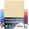 etérea Himmlische Qualität etérea Premium Jersey lenzuolo con angoli 90x200-100x200 cm Natura Epaisseur 15-25 cm - 100% Cotone - Oekotex materasso Letto copripiumino - lenzuola 90x200cm - 100x200cm Nature