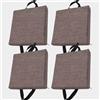 uyeoco Set di 4/2/1 Cuscino per sedia cucina in memory foam rimovibile spesso 3/5/8cm 25/28/30/35/40/45/50cm, cuscino antiscivolo, per sedie da pranzo,ufficio,Esterno,Giardino,Soggiorno(Color 2,4PCS_50X50X8C