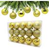 AITODOS TA AiTodos® 15 Palline di Natale, Infrangibili 60mm, Dorate | Plastica Infrangibile, 3 Finiture: Opaco, Glitter, Lucido, 60mm, Per Albero di Natale, Ghirlanda, Festa