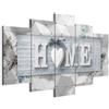 murando - Quadro Geometrico 200x100 cm 5 Pezzi - Stampa su Tela Strutturata XXL Grande - Quadri Moderni Componibili Camera da Letto Matrimoniale - Stampe da Parete Arte - Fiori m-C-0251-b-o