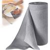 GOMETY 50 rotoli di panni in microfibra per la pulizia, 30 x 30 cm, rotolo di panni per la pulizia senza pelucchi, per la pulizia dell'auto, la cucina e la casa