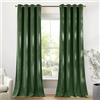 PONY DANCE Tende Oscuranti Camera da Letto Tende Velluto per Salotto con Anelli Curtains Termiche Isolanti per Interni 2 Pezzi L 132 x A 240 cm, Matcha Verde