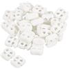 PATIKIL 30pz Cordoncino Chiusure Ovale Molla Alterna Tappo Bianco