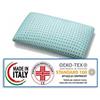 Materassimemory.eu - Cuscino Guanciale in Memory Foam Aloe Forato e Traspirante Forato ergonomico Misura 73 x42 Alto 15 cm Anti acaro Made in Italy