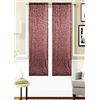 HOME ZEN HOUSEHOLD LINEN coppia di tendine art curry con passante unico in tessuto e motivo jacquard in risalto di colore argentato con disegno ghirigoro e foglie tenda semi trasparente art curry 60x150cm col bordo'