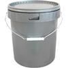 Smart Pack S.R.L.S Smart Pack Secchio con coperchio, 18LT 14LT,5LT,3LT, Secchio in plastica, Secchio con coperchio e manico in metallo, Secchio ermetico, Secchio di vernice vuoto, Colore Bianco (1, 18L GRIGIO)