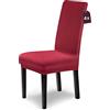 sh SCHEFFLER-HOME LIVE HOMESTYLE SCHEFFLER-Home coprisedia Stretch Leni/Bordeaux Set di 4 / coprisedia estensibile per sedie con schienale alto