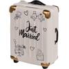 BLUECHOLON Salvadanaio trolley matrimonio in ceramica. Salvadanaio Just Married con copertura.