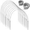 NICKLIN 10Pezzi Ferri da Maglia Circolari in Acciaio Inossidabile 40cm,Ferri Circolari in Acciaio inox 2/2,5/3/3,5/4/4,5/5/5,5/6/7 mm, Ferri Maglia Circolari Flessibili Set per Cappelli,Calze,Guanti