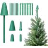 DAKEPOLE Punta per albero di Natale, confezione da 4. Punta universale in plastica verde per albero di Natale per la maggior parte dei tipi di base, altezza regolabile fino a 112 cm. Supporto per punta per