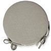 ARKETICOM Pack 4 Cuscini per Sedia Rotondi con Lacci e Cerniera Artigianali cm 40x3 (Grigio Chiaro)