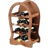 ZK CANTINETTA PORTABOTTIGLIE VINO 13 PZ. IN LEGNO scuro