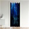 Odot Tende Oscuranti per Porta con Occhielli, Motivo Foresta Tenda Divisoria per Stanza Tende con Occhielli per Interni Tenda Porta Isolamento Termico (80x180cm,Notte nella Foresta)