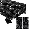 Tatuo 2 Tovaglie di Halloween con Ragnatela Copritavolo in Plastica per Halloween Tovaglia da Tavola Usa e Getta Tovaglia Rettangolare da Esterno Decorazioni