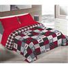 Tata Home Trapunta Invernale Singola in Calda Morbida Microfibra Piumone Piumino Autunno Inverno Coperta Letto Trapuntata Fantasia Tirolese Misura 170X260 cm Dis.5 Patchwork Grigio