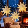 Rppiup Stelle Carta Natale, 45cm Stelle Natale Luminosa, Stellé Cárta Pieghevoli, Stélle Cartá Illuminate Appendere, Stélle Carta Bianche, Stellé Luminosa per Natalé, Matrimoni, Feste (3 Pcs)