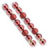OXYN Palline Natalizie Miste Albero di Natale Set Decorativo in Plastica con Palline Lucide, Opache e Brillantini Colori Addobbi Festivi per Casa, Negozio, Matrimonio (Rosso, 16pz Diametro 5cm)