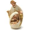 OVUNQUE PROTEGGIMI Sacra Famiglia in Resina Piena, Presepe Dipinto a Mano, Natività Made in Italy, Decorazioni Natalizie per la Tua Casa, Idea Regalo Natale con Confezione Regalo (Modello 728, 8 cm)