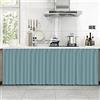 Liveinu Tende da Cucina Café Tenda da Bistrò Bagno Tenda Antipolvere per Mensole Pannello a Parete Porta Sospesa Noren Tenda Tenda Valance per il Bagno Soggiorno 90x80cm Lago Blu