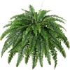 Generico Felce Finta A Grandezza Naturale - Pianta Finta Intrecciata, Stelo In Metallo, Vaso Incluso, 2 Toni, Aspetto Brillante, Ideale Da Appendere, Portico, Balcone, Terrazza, , Decorazione Per Intern