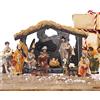 Fukamou Presepe Natalizio,Presepe Completo Set Capanna,Set di presepe del Villaggio di Natale da 12 Pezzi, Sacra Famiglia Statuetta Religiosa Adornmen Indoor Outdoor