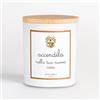 ACCENDILA CANDLE Casa Nuova - Candela Profumata, Ribes nero e Fragole, Cera Naturale, Made in Italy, Bicchiere in Vetro Satinato, Tappo in Legno di Faggio, 200 grammi
