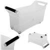 KADAX Scatola Portaoggetti Con Ruote, Contenitore in Plastica Con Maniglie, Trasparente (17 L)
