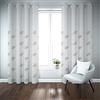 HOME ZEN HOUSEHOLD LINEN tendone art alina 135x280cm in poliestere con coppia di cuori ricamati colorati semi trasparente con 6 occhielli in ferro per arredamenti interni per salotto cameretta cucina dis cuoricino panna