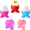 Omnikryp 5 Pezzi Portauovo, Porta Uova Alimentare Silicone, Supporto per Uovo con Piedistallo, Portauova per Colazione, Base Adorabili per Uovo per Casa, Cucina, Ristorante, Lavabili in Lavastoviglie