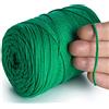 MeriWoolArt® Filo di Macramè Verde 2 mm x 250 m Corda di Cotone Riciclato, Cotone Morbido per la Realizzazione di Appendi Piante, Gioielli, Borse all'Uncinetto