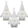 Gehydy Gnomi Natalizi Set di 3 Decorazioni Natalizie Gnomi Natale Gnomo Natalizio Christmas Decorations Home Decor per Casa Cucine - Bianco