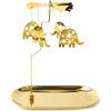 Ligtmor Portacandele girevole con vassoio, decorazione da tavolo di Natale, portacandele dorato, per San Valentino, matrimonio, festa, decorazione da tavolo, decorazione per il camino (elefante)