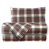 Smart Deco Home Completo letto lenzuola federe letto stampa fantasia 100% Cotone Made in Italy SINGOLO SCOZZESE BIANCO