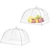 Roysmart Copertura Alimentare Pieghevoli, 2 Pezzi Copertura Alimentare Pieghevoli, Copertura Tende Ombrello per Cibo Barbecue Picnic Frutta, 32x32cm