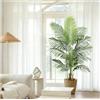 FSOHOI Finto albero di palma artificiale con 18 tronchi e vero Design corteccia, poliestere Premium, palma del paradiso tropicale in vaso (nero, 150CM)