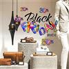kina - UVBF0010 Adesivi Murali Vetrofania - Joyfull Blackfriday - Misure 60x35 cm - Vetrine Negozi per Black Friday, Stickers, Adesivi