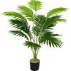 Zelihrdu Albero Pianta Artificiale con Vaso, Finte Piante Artificiali Interno Esterno Realistiche, Grande Decorazioni per Soggiorno Casa Ufficio Camera da Letto (80cm Palma Verde)