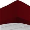 Corredocasa Lenzuolo 100% Cotone sotto con Angoli Elasticizzato Disponibile in Diverse Colorazioni e Misure Materasso di Altezza 25 cm (Bordeaux, Una Piazza e Mezza 130x200)