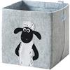 Lifeney incontra Shaun the Sheep - scatola in feltro con l'iconica pecora per riporre i giocattoli - 30 x 30 x 30 cm adatta ai classici ripiani a cubo