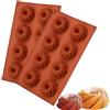 YOUYIKE Mini Ciambelle in Silicone,2 Pezzi Stampo per Dolci a Spirale,con Rivestimento Antiaderente,Stampi in Silicone per Cioccolato,per Ciambelle, Biscotti,Bigné,Cubi di Ghiaccio,Muffin
