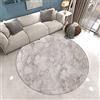 Morbuy Tappeto Salotto Rotondo Grande Pelo Corto, Marmo Stampa Grandi Antiscivolo Tondo Moquette, Soggiorno Bambini Camera,Cucina,Bagno,Domestica Decor Tappeti (120cm,Grigio)