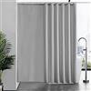 Furlinic Tende Doccia Anti-Muffa Tessuto in Poliestere Grande Tende Doccia Impermeabile Lavabile Tenda Vasca da Bagno con 16 Ganci Tenda Doccia Grigio 240x180cm.