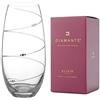 DIAMANTE Vaso a botte 'Toast Swirl' - Vaso in cristallo tagliato a mano con cristalli - 25 cm