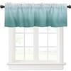 Cliduli Ombre Mantovana per Finestre, Trattamento per Finestre Verde Turchese Azzurro 1 Pannello Tende Corte per Finestre da Cucina, Bagno, Camera da Letto, 106,7 x 30,5 cm
