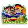 Quwsne Magnete da frigorifero Mannheim Germania, souvenir da viaggio, regali turistici 3D, monumenti classici fatti a mano, decorazione per la casa -1200