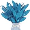 Kunjocy 12 Pezzi Foglie Artificiali Glitterate 35 cm Piante Finte Rami di Fiori Foglia Decorazioni per Albero di Natale Riempitivi Scintillanti Spray per Corone Ghirlande di Natale Fai da Te Artigianato Casa