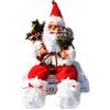 RPixc Hopowa Statuetta di Babbo Natale seduto, decorazione natalizia, 57 cm, per interni ed esterni, colore rosso