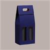 Lucgel Scatola Regalo Porta 2 Bottiglie Vino/Olio 750ml, Cartoncino Onda Blu, 180x90x390mm - 20 pezzi -