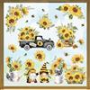 decalmile Adesivi per Finestra Fiori Girasole Decalcomanie per Finestre Non Adesiva Vetro Pellicola Primavera Fiore Adesivi Anti-Collisione Finestra Vetro Porte Soggiorno