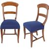Casatessile Italiano Coppia di Copri Seduta per Sedia Coprisedia Senza Schienale - Coprisedia Solo Seduta per Sedie da Cucina, Sala da Pranzo, Cerimonia - Blu